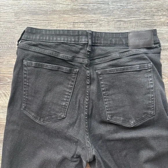 Everlane High Rise Curvy Skinny Jeans, black denim, size 33 crop - Picture 4 of 8